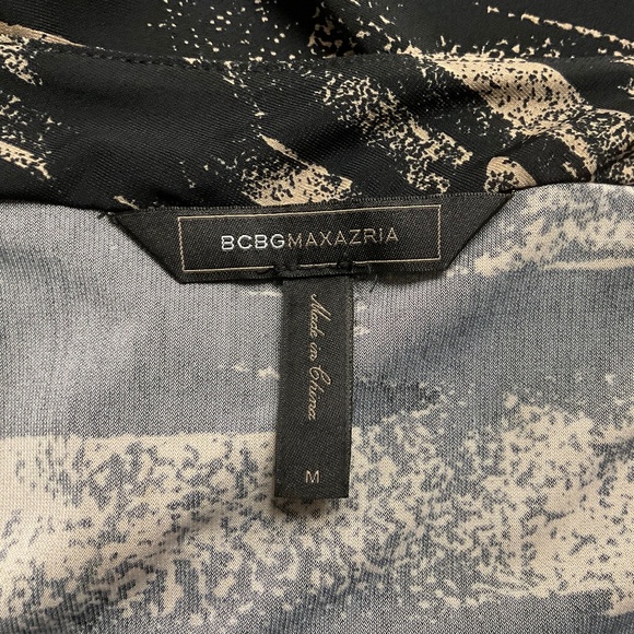 BCBGMaxAzria Black Wrap Mini Dress Size M - Picture 5 of 8